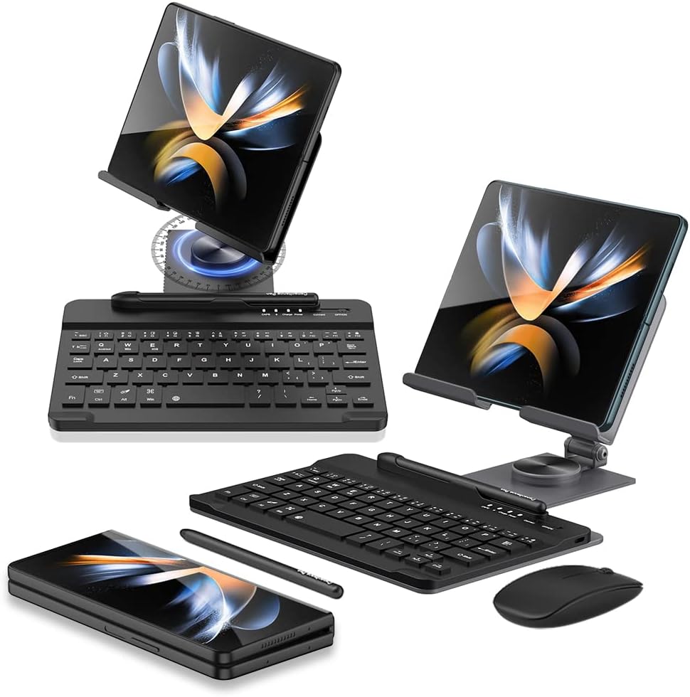 SHIEID Galaxy Z Fold8 Ultra/Fold8/Fold7 360° Rotating POS Tablet Stand, Zip P...