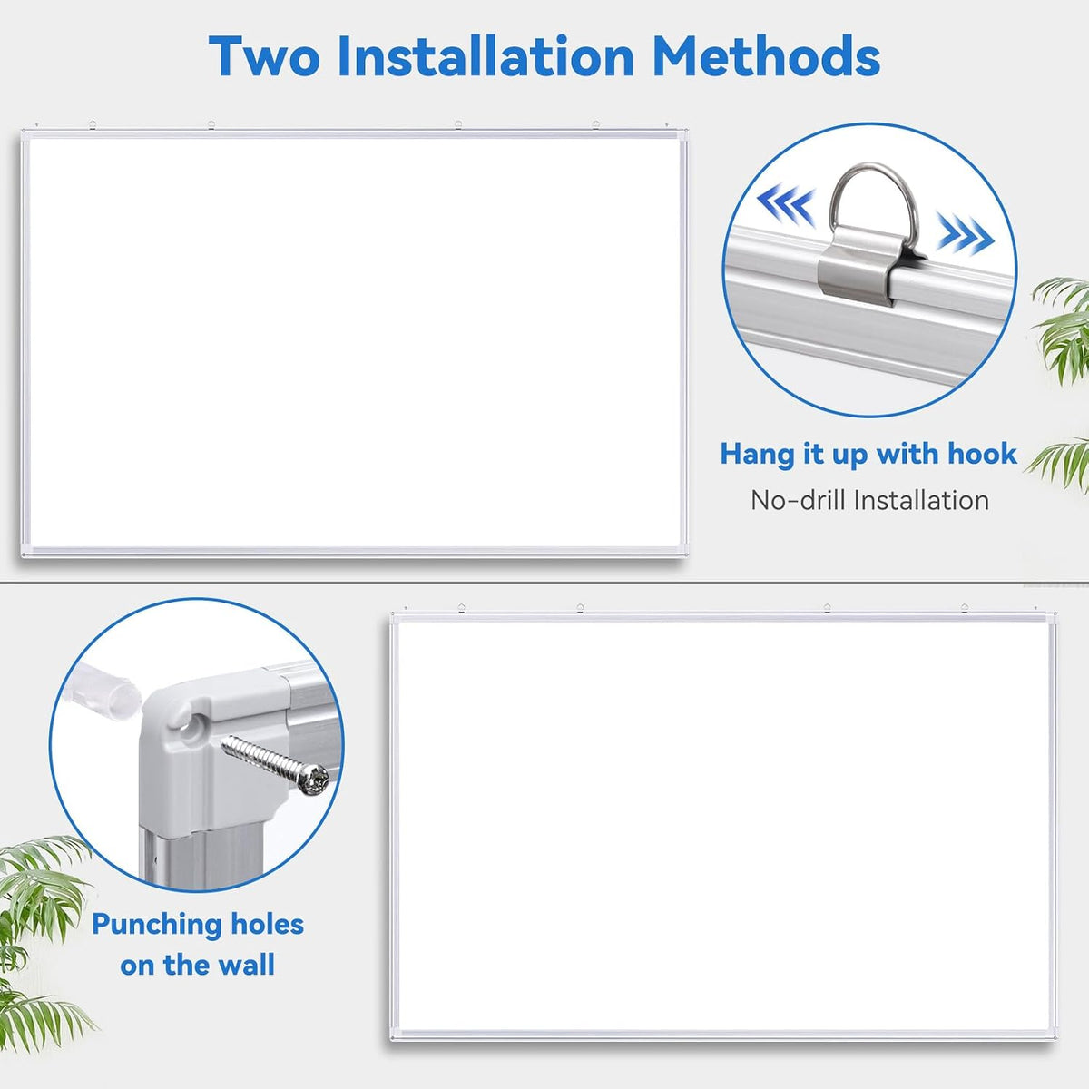 Maxtek White Board Dry Erase 72x48, Large Magnetic Whiteboard for Wall