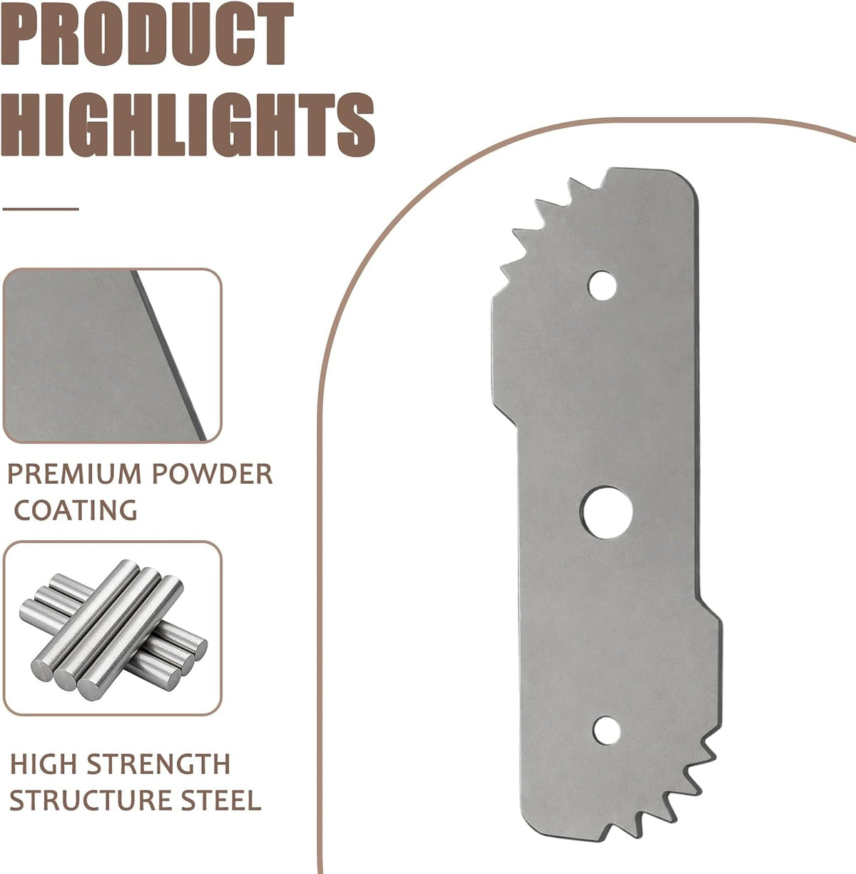 7-1/2 inch 243801-02 Edger Blade Heavy Duty Steel 12 Pack
