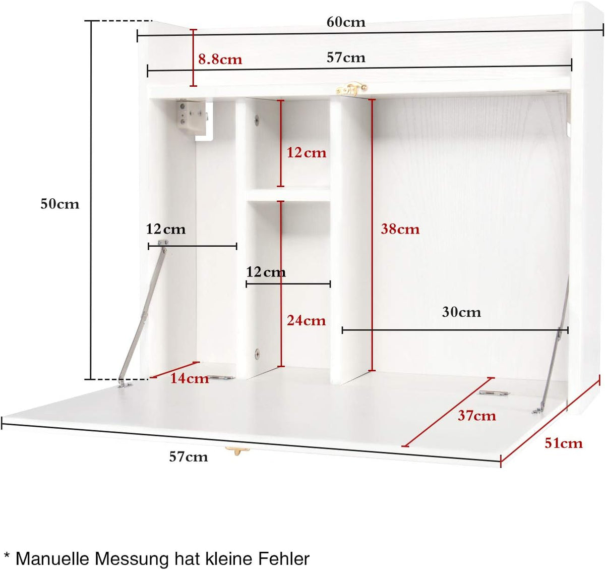 YUSING Wall Mounted Table, Multifunctional Fold Down Wall Mounted Laptop Comp...