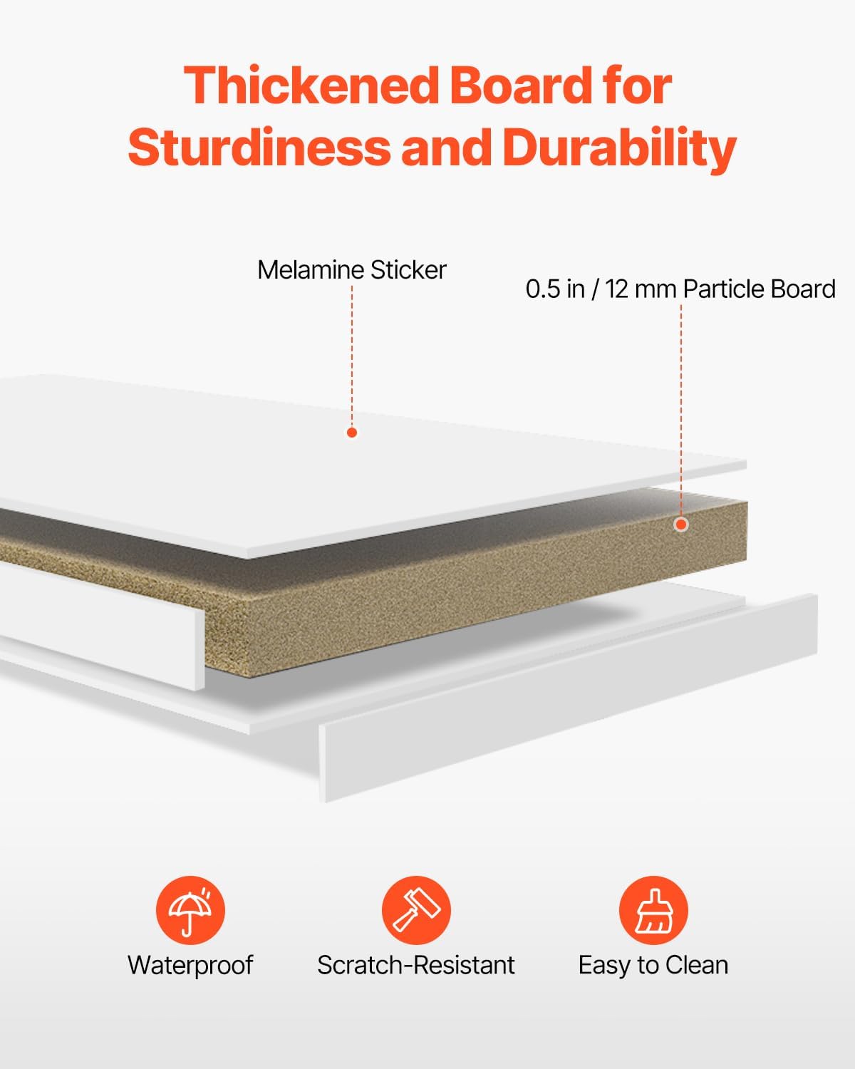 VEVOR Desktop Bookshelf, 3-Tier Desktop Storage Organizer, 37" x 10"...
