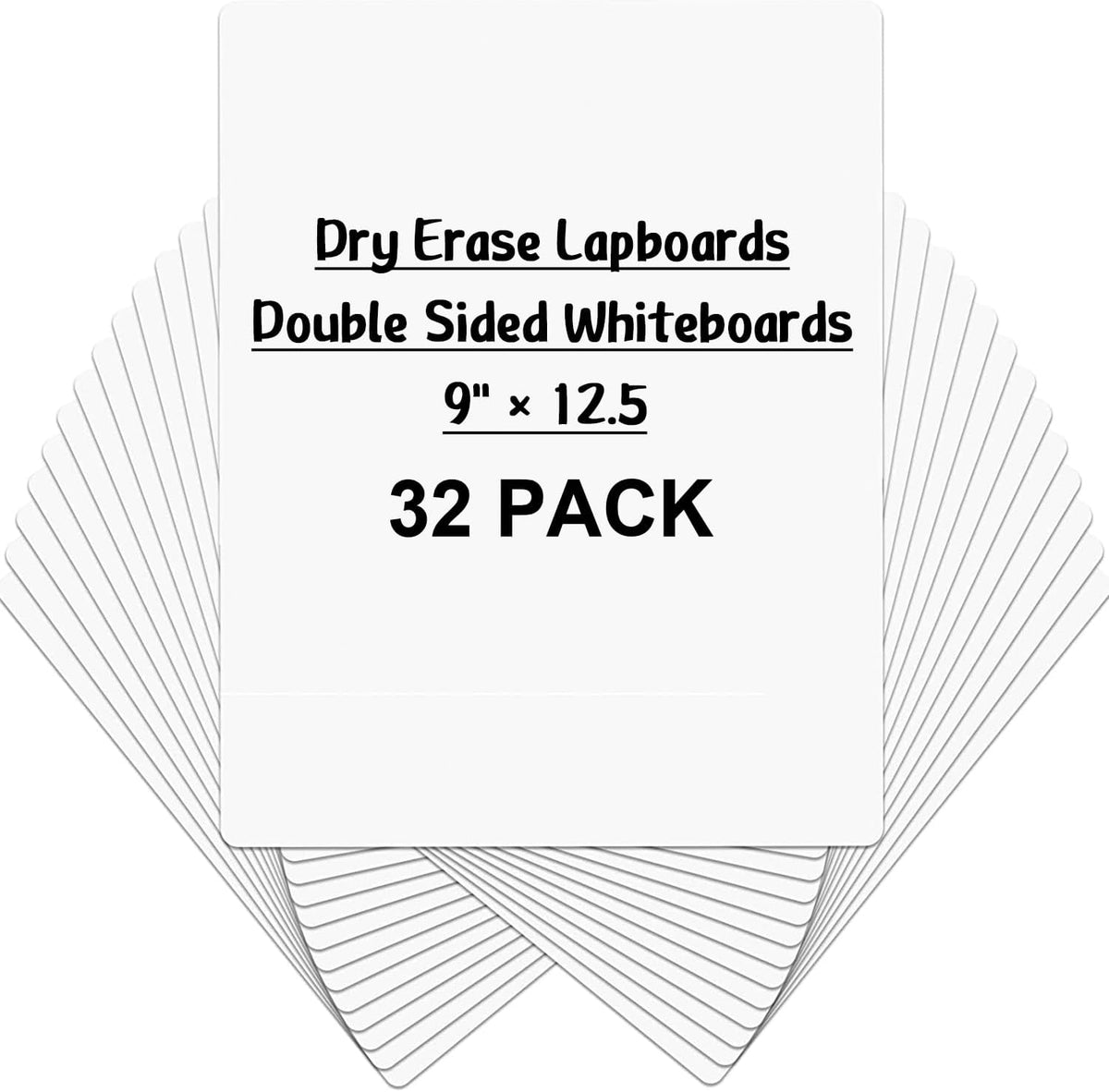 Dry Erase Lapboards, HERKKA 32 Pack Double Sided Dry Erase Lap Boards 9 x 12....
