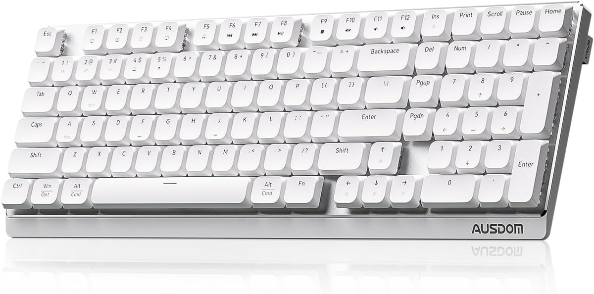 AUSDOM Wireless Mechanical Silent Office Keyboard, Low-Profile Linear Switche...