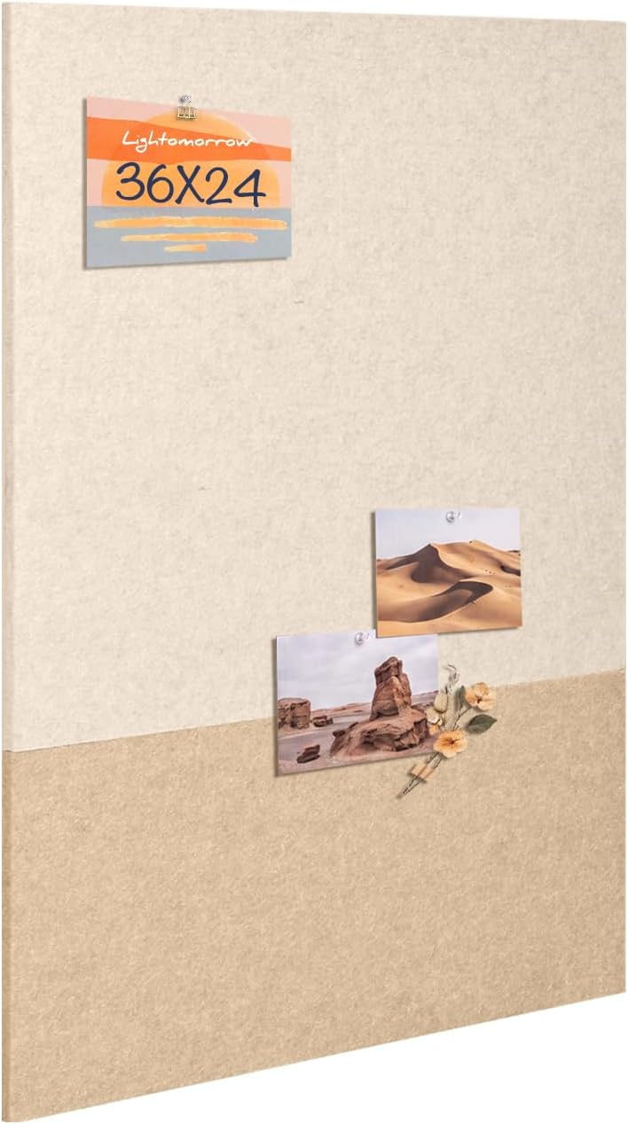 Two-Tone Felt Bulletin Board, 23.6 x 35.4 Decorative Pin Board