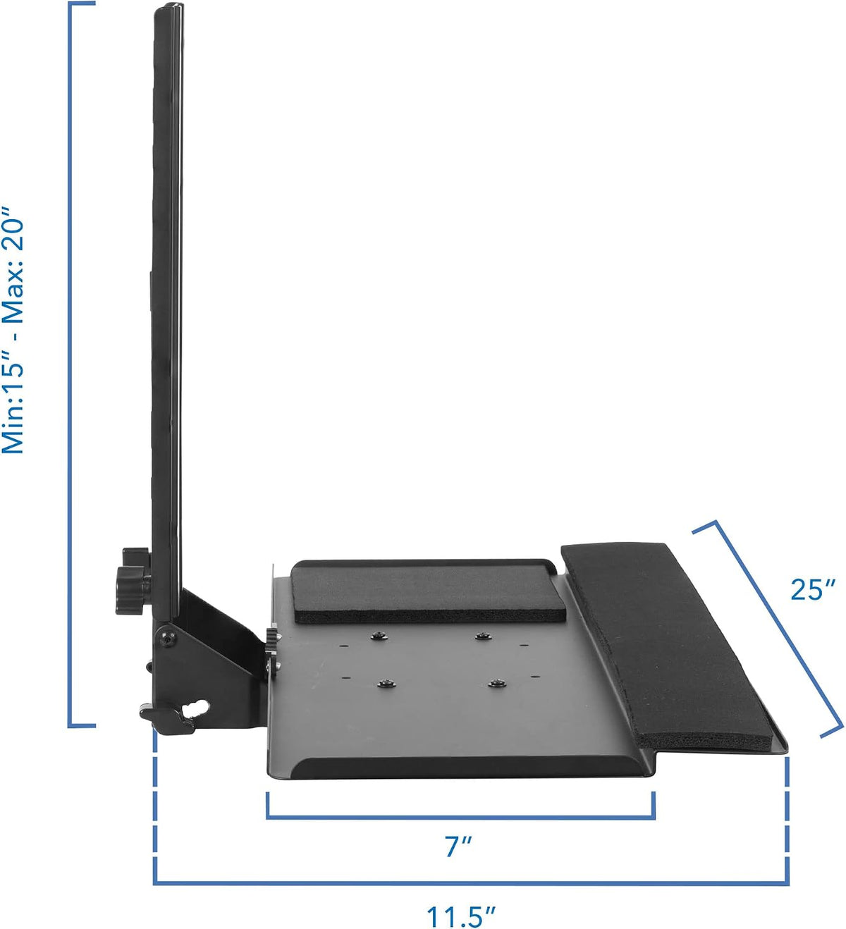 Mount-It! Monitor and Keyboard Wall Mount, Height Adjustable Standing VESA Ke...