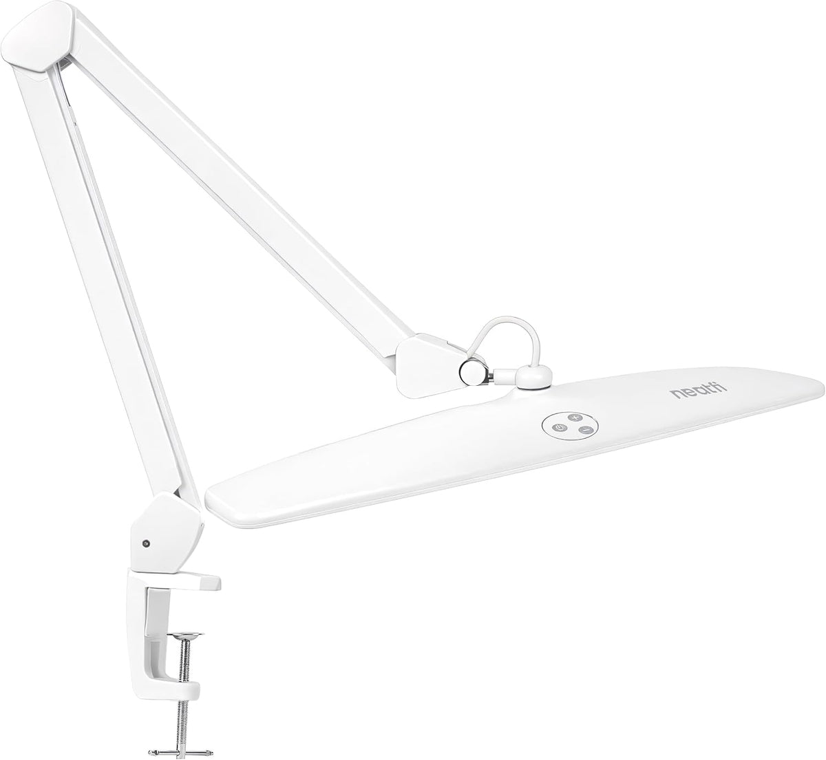 Neatfi Elite HD LED Desk Lamp, 1600 Lumens, 22-Inch Head, Clamp (White)