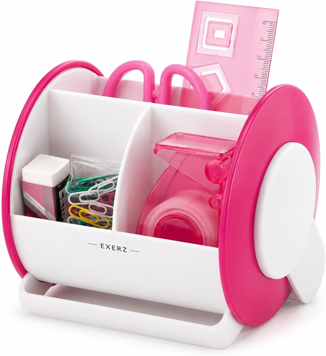 Exerz Ex8986 O-Life 90 Degree Rotary Desk Organiser with Stationery Set - Saf...