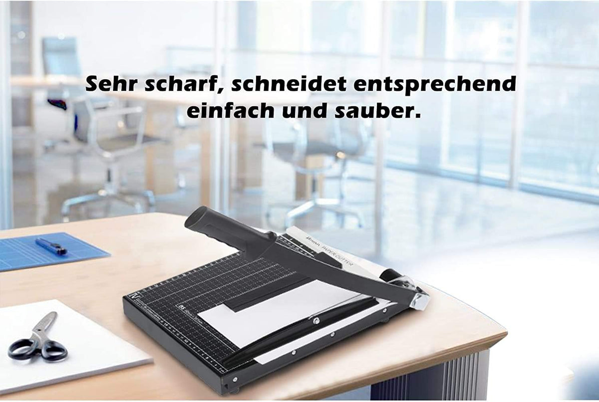 A4 Paper Trimmer Cutting Capacity 12 Sheets for Office School Craft Paper Black