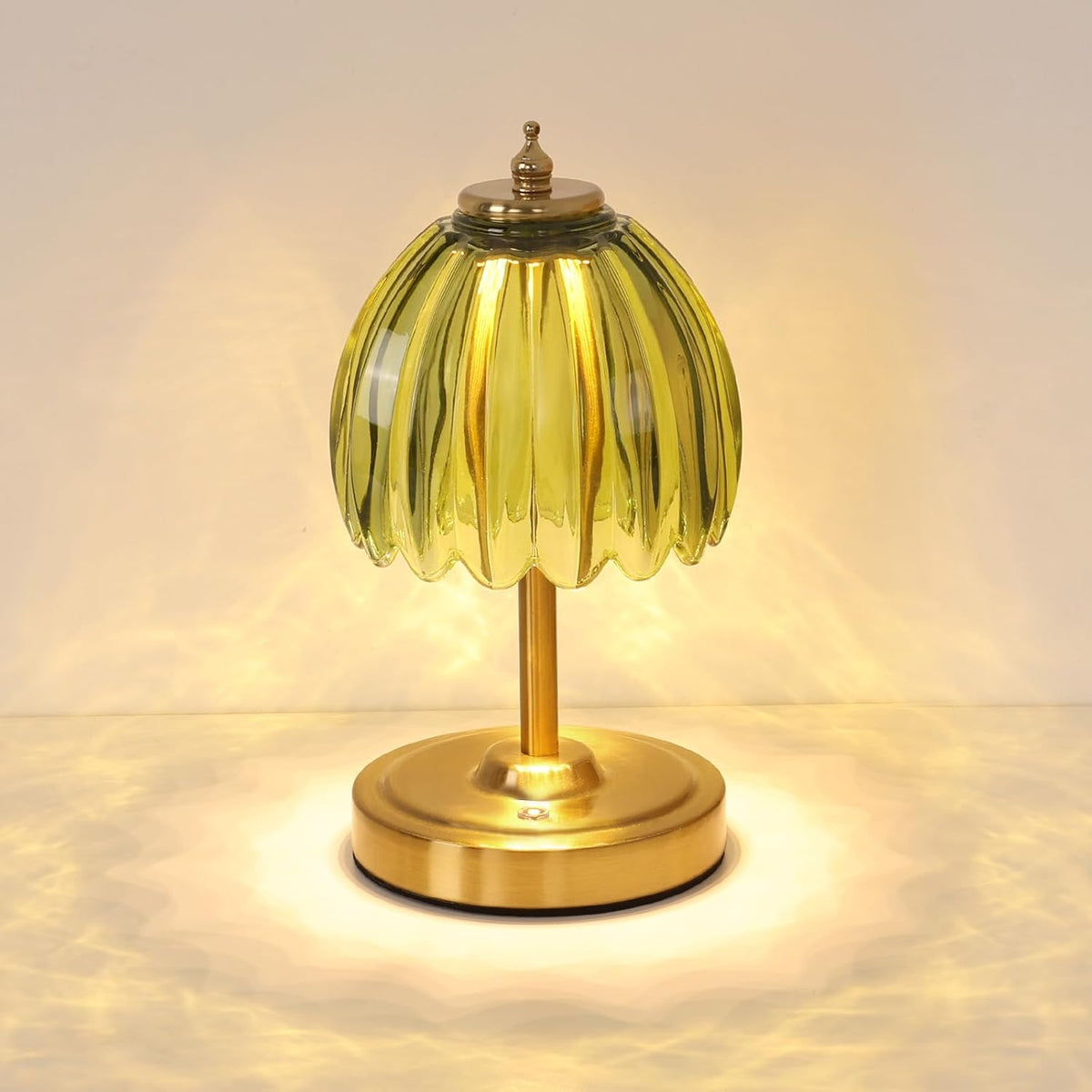 Shenmoyl Tulip Small Table Lamp, 5200mAh Cordless Touch Control Mini Table La...