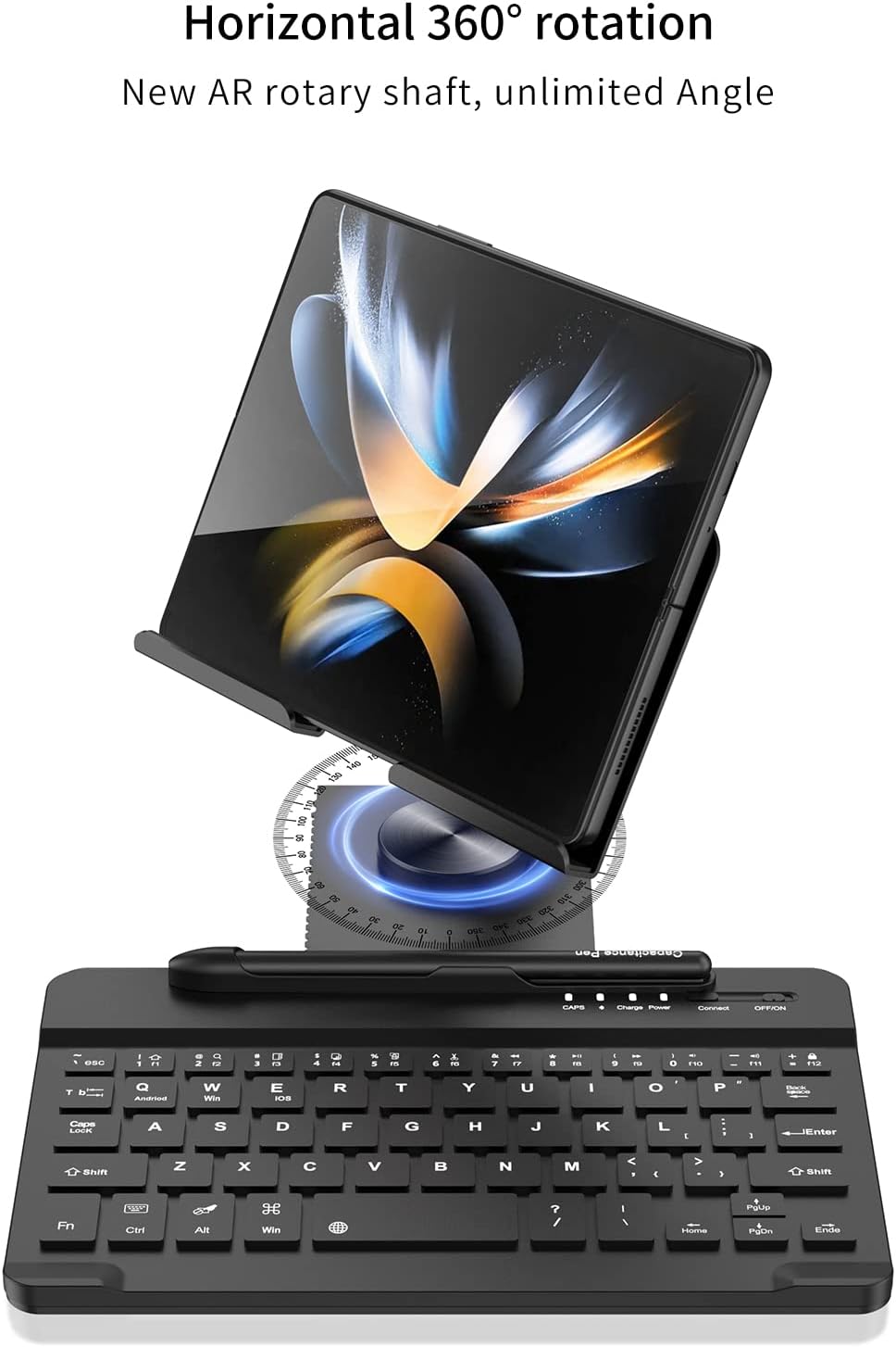 SHIEID Galaxy Z Fold8 Ultra/Fold8/Fold7 360° Rotating POS Tablet Stand, Zip P...