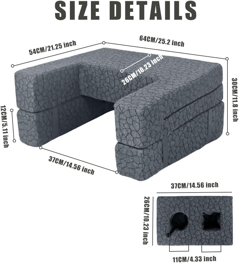 Bespilow Memory Foam Lap Desk Pillow for Adults - Extra Large Gaming Pillow f...