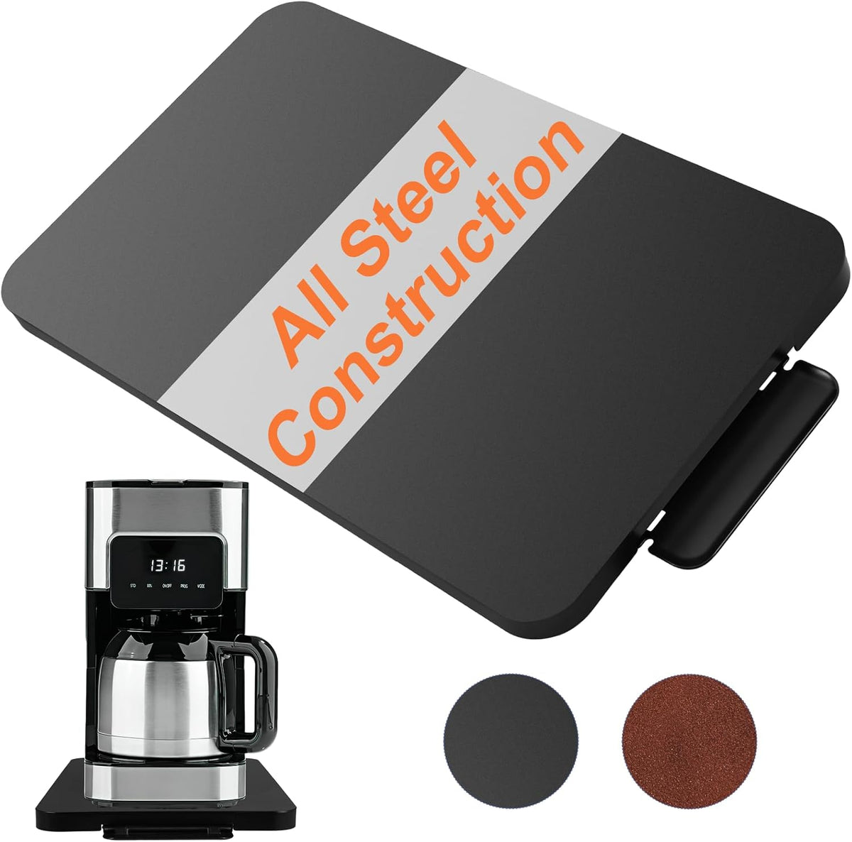 Sliding Tray for Coffee Maker, Countertop Appliance Slider 9” × 14.5”