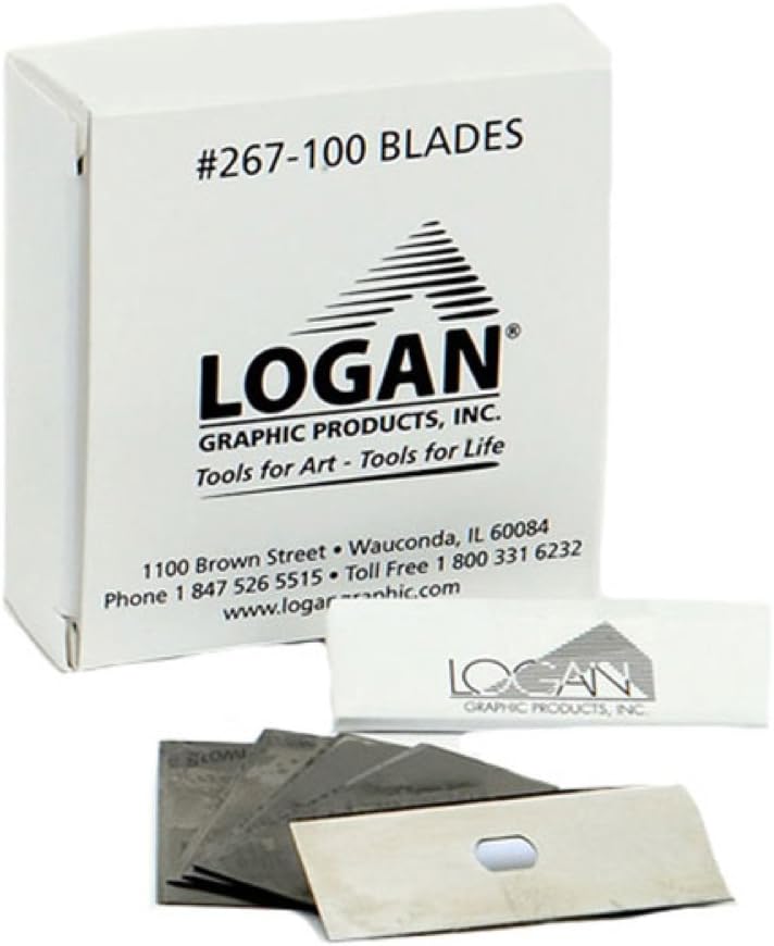 Logan Graphics 267-100 Mat Cutter Blades Box of 100 for use with Logan Use wi...