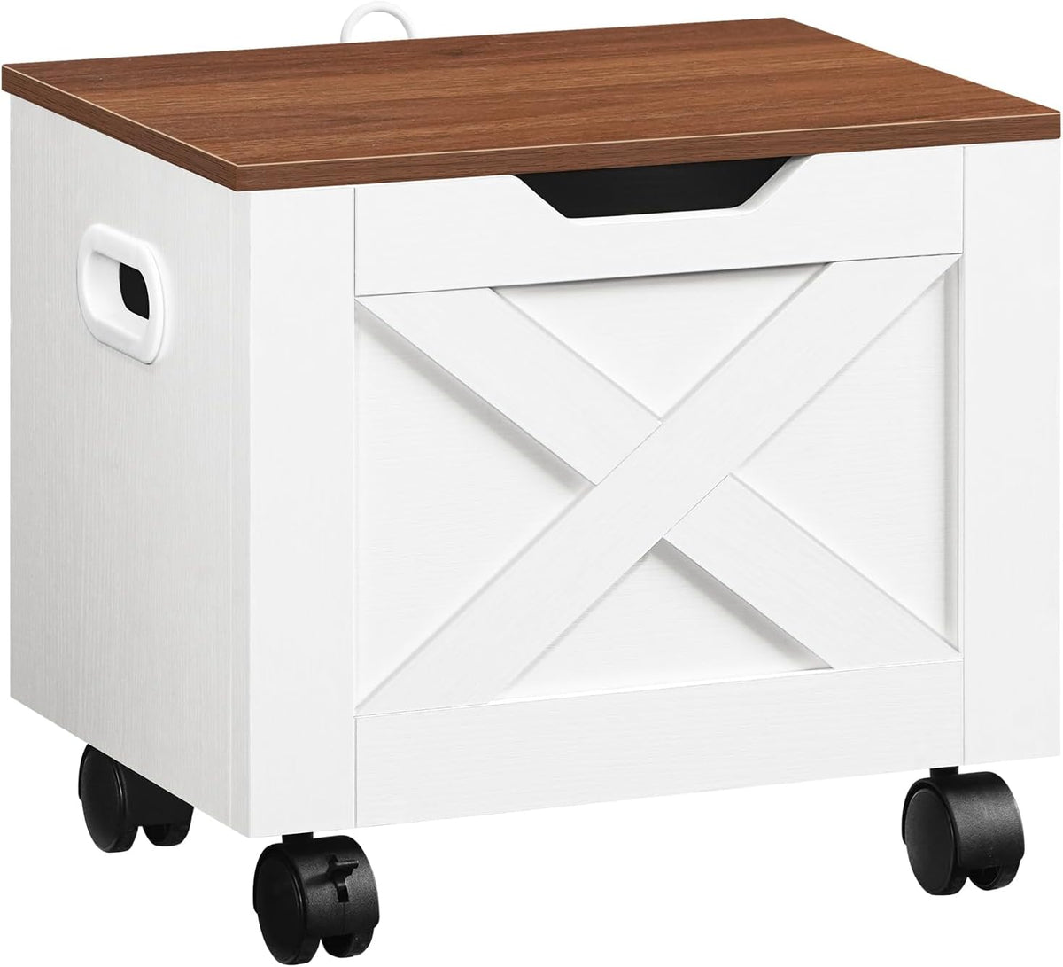 MAHANCRIS Rolling Filing Cabinet, Small File Cabinet Under Desk with Single D...