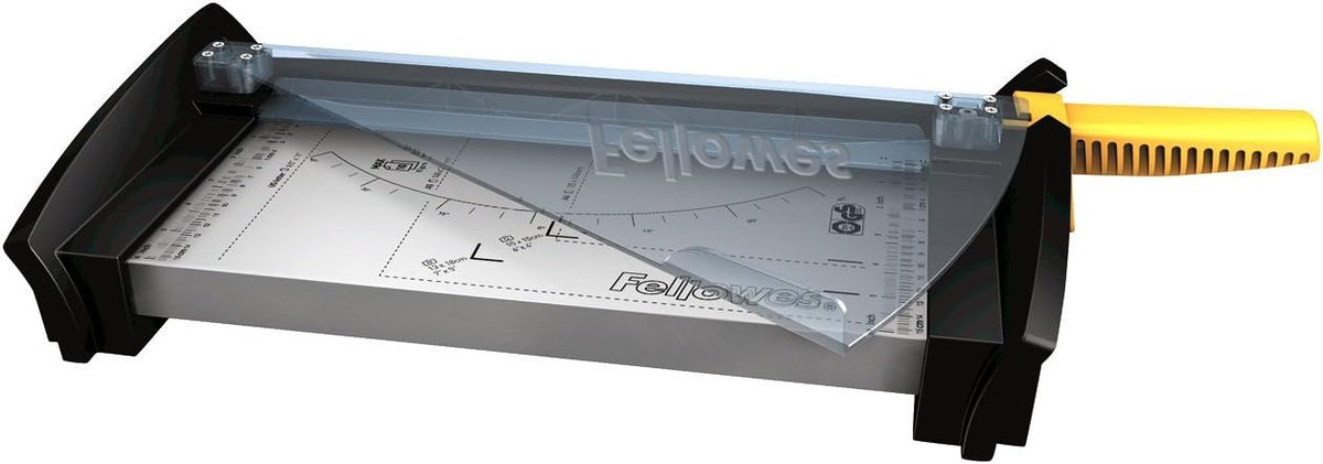 Fellowes Fusion A4 Paper Guillotine, graphite, silver, yellow