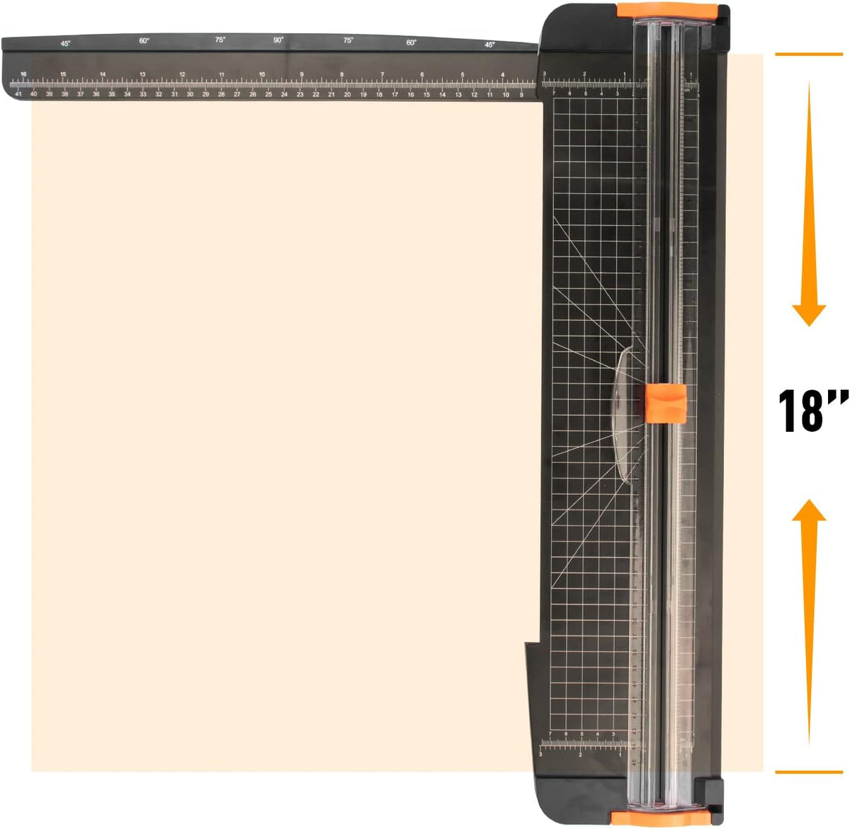 ZEQUAN 18-Inch Paper Trimmer, Slider Cutter, 3 Blades, Cardstock Crafts