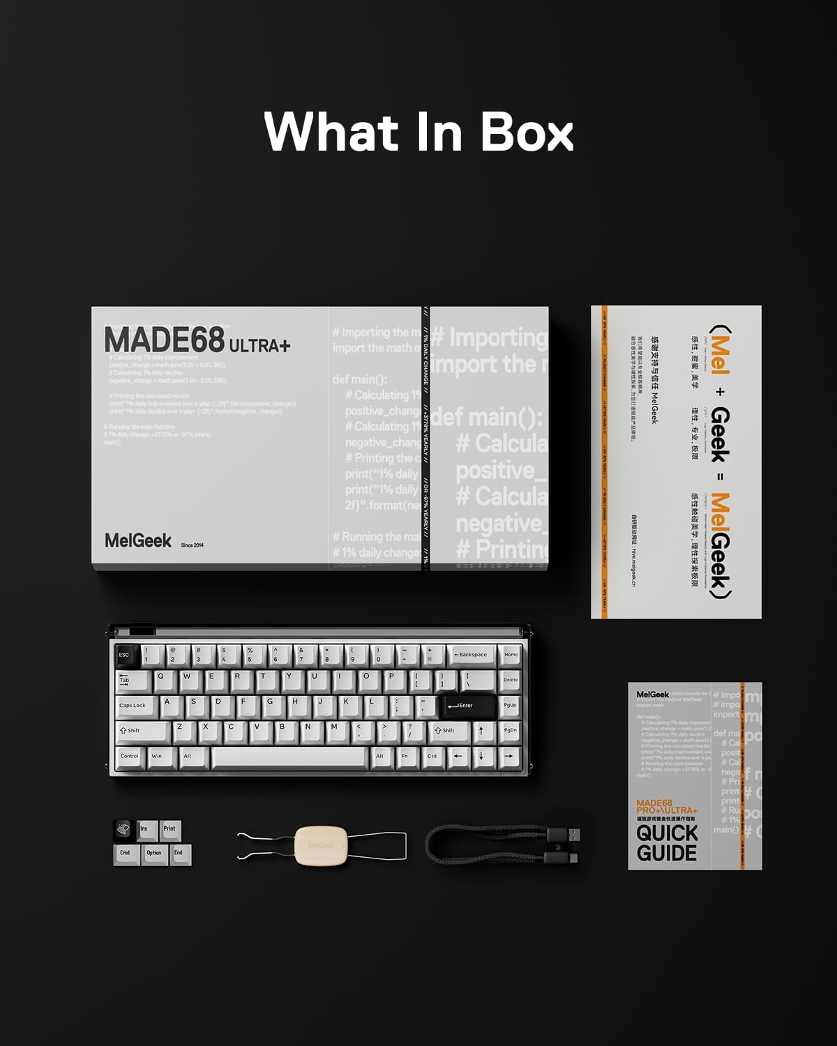 MelGeek MADE68 Ultra+ Wired Hall Effect Magnetic Gaming Keyboard