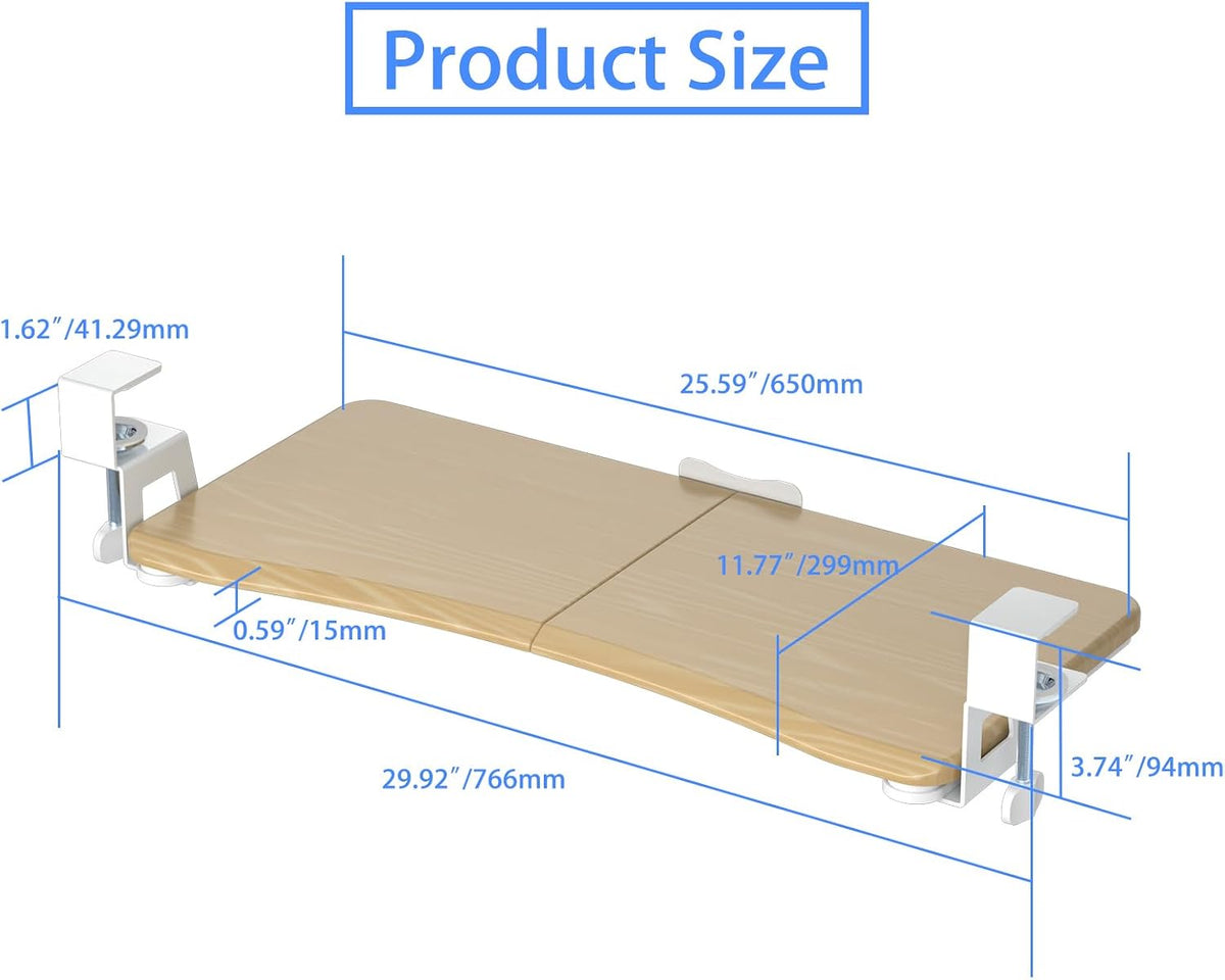 suptek Keyboard Tray Under Desk Pull Out with C Clamp Mount, Computer Keyboar...