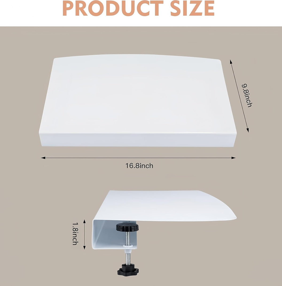 17 inch Corner Desk Connector Platform for Mounting on L-Shaped Desk Extender...