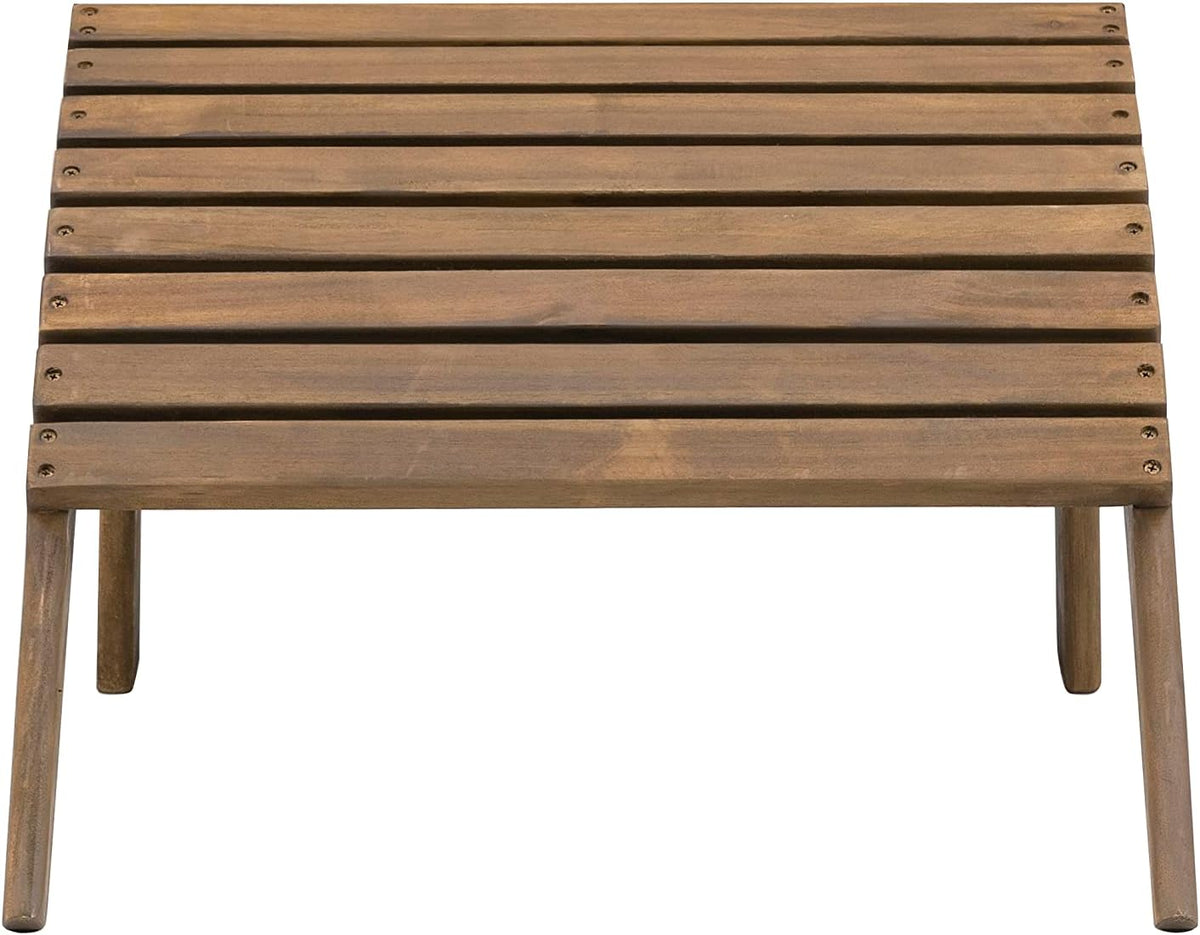 Linon Home Dcor Linon Adirondack Woodstock Ottoman, Teak Stain, Acorn, 21.6&q...