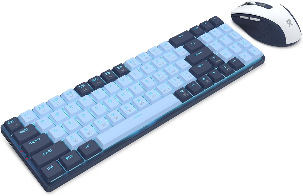 Redragon BS8773 Wireless Keyboard and Mouse Combo, 78 Keys 2.4Ghz Wireless Lo...