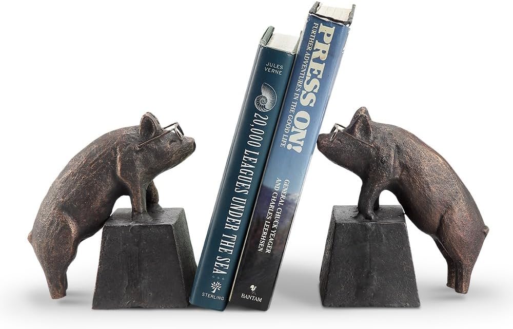 SPI Nearsighted Pigs Bookends