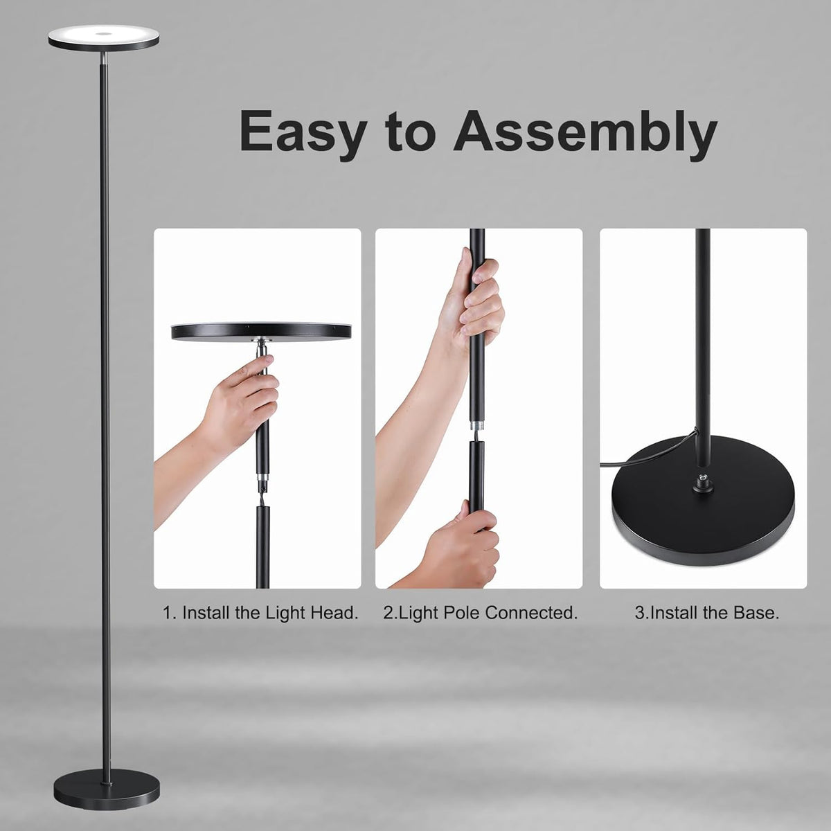 SUNMORY Floor Lamps for Living Room,LED Standing Lamp with Remote Control