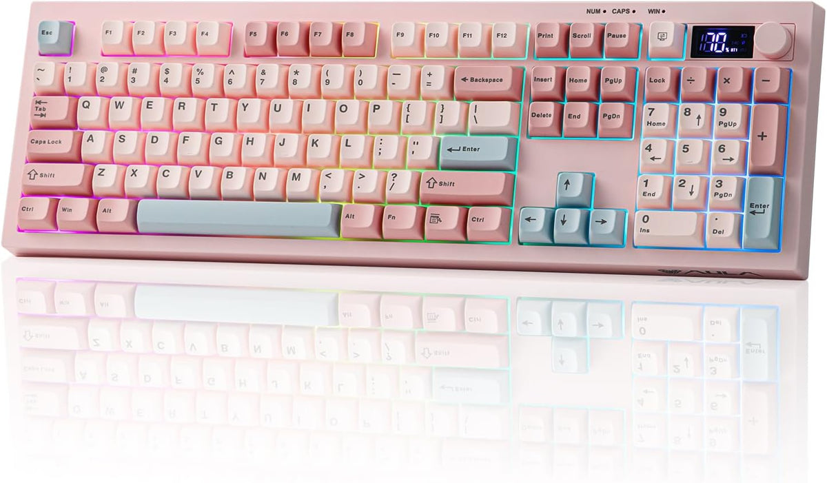 EPOMAKER Aula S102 PRO Membrane Gaming Keyboard w/TFT Screen & Volume Knob
