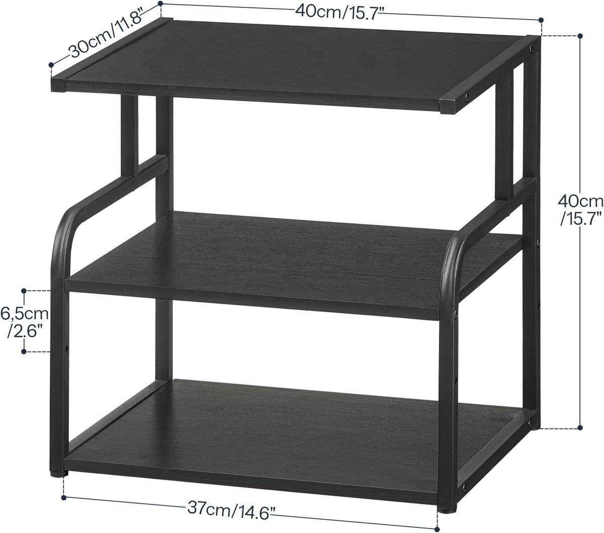 HOOBRO Printer Stand, 3-Tier Desktop Printer Table, Under Desk Printer Storag...