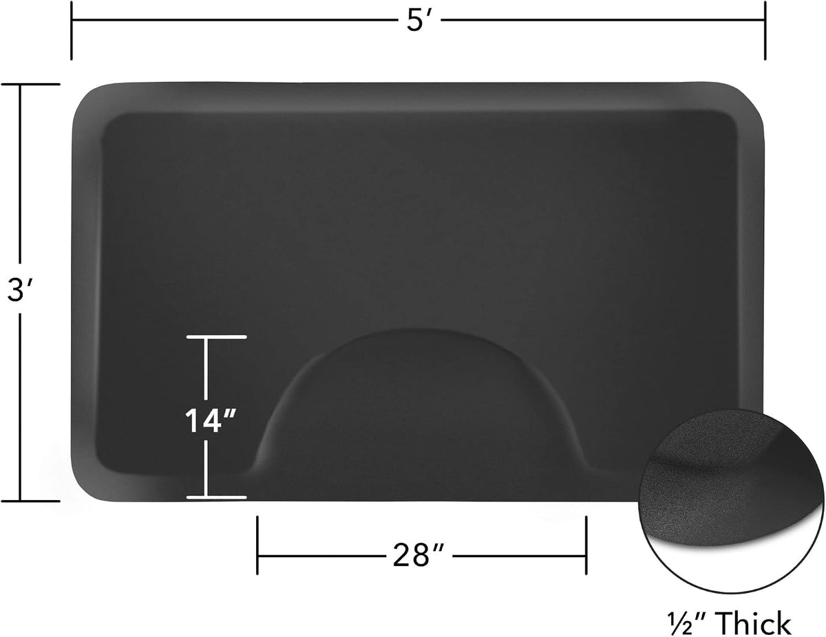 Saloniture 3 ft. x 5 ft. Salon & Barber Shop Chair Anti-Fatigue Floor Mat...