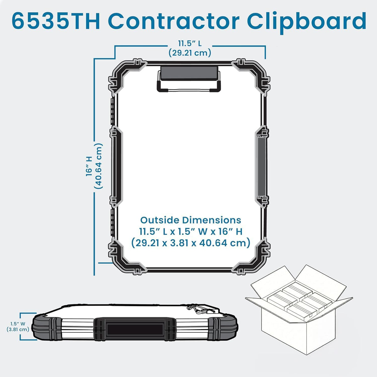 Flambeau Heavy-Duty Contractor Clipboard Document Holder, Portable Storage Or...