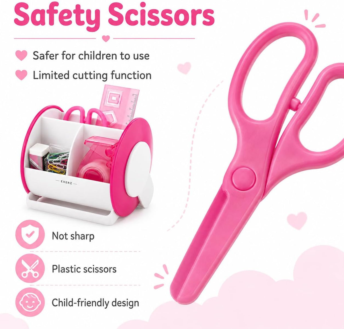 Exerz Ex8986 O-Life 90 Degree Rotary Desk Organiser with Stationery Set - Saf...
