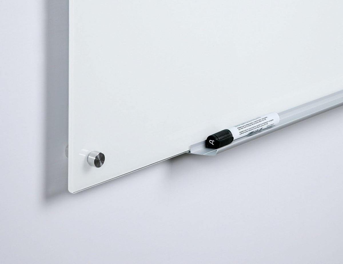 Audio-Visual Direct Magnetic Glass Whiteboard, 48" x 36", Ultra-White