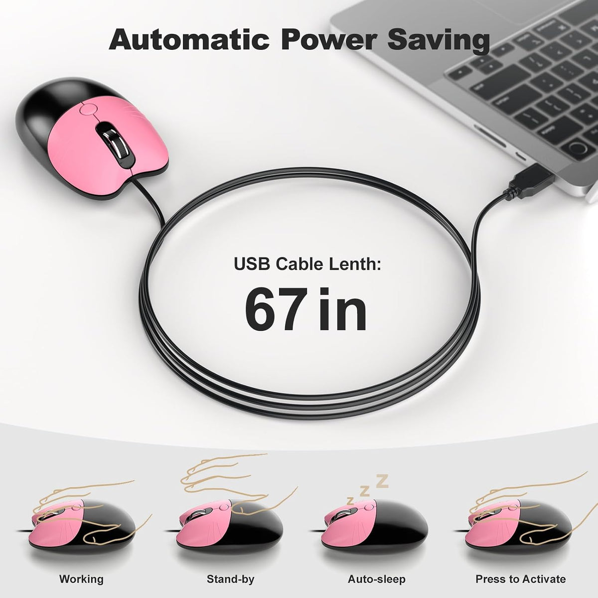 MOFII Wired Retro Typewriter Keyboard and Mouse Combo, Full Size USB Plug &am...