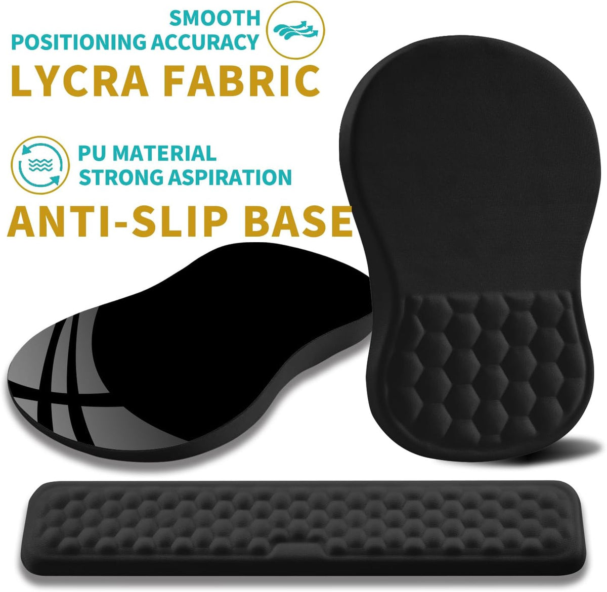 Hokafenle 2 in 1 Ergonomic Mouse Pad Wrist Support & Wrist Rest for Compu...