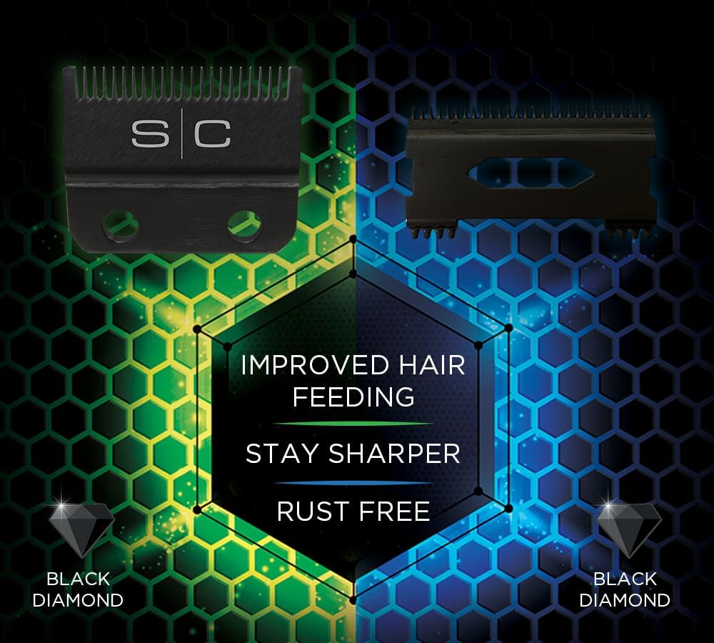 StyleCraft Replacement Hair Clipper Blade Cutter Set Professional Grade