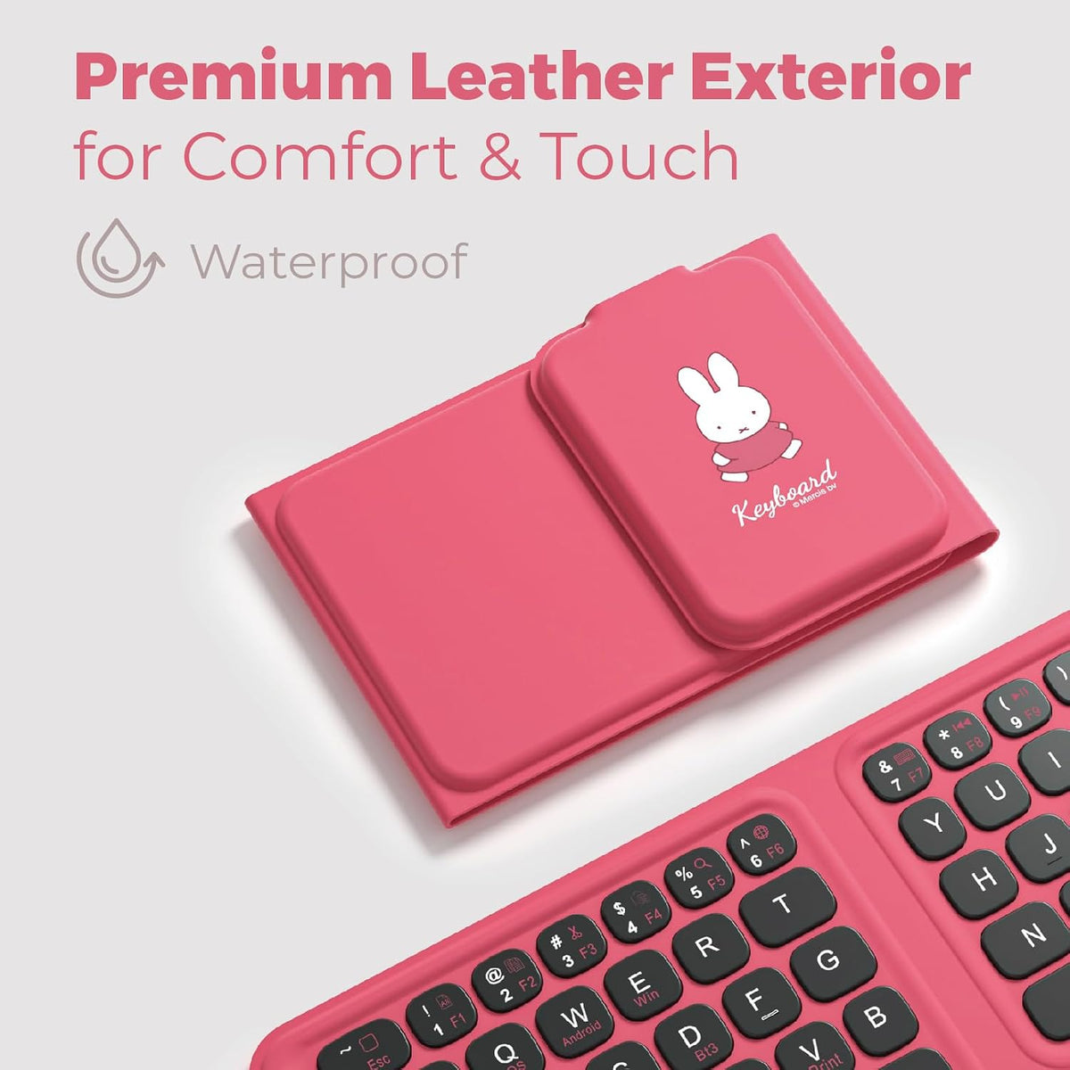 Miffy Triple-Fold Bluetooth Keyboard - Magnetic Fold Design with Integrated T...