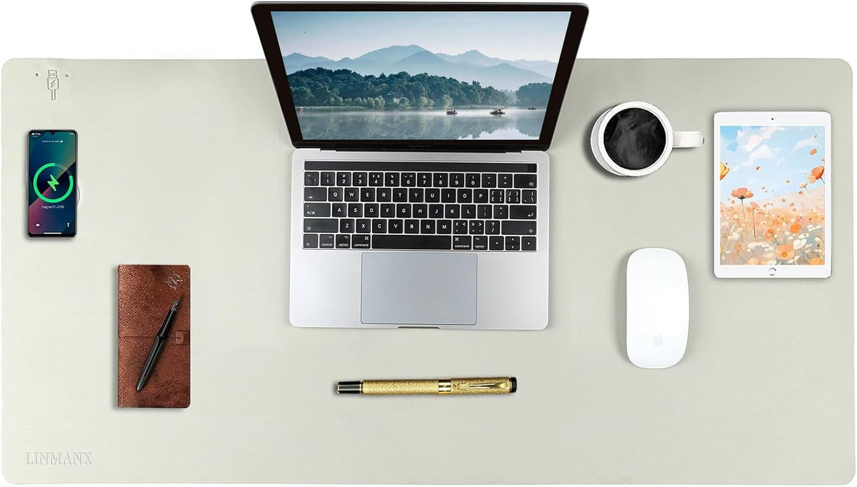 Wireless Charging Mouse Pad with for Desktop Charging Large Desk Mat 32"...