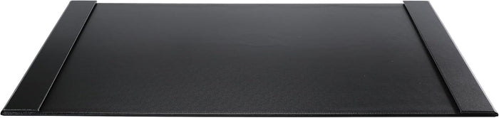34" x 20" Leather Desk Blotter with Side Rails for Writing Leather Executive Desk Pad Protector Desk Mat for Office Home Workplace Black