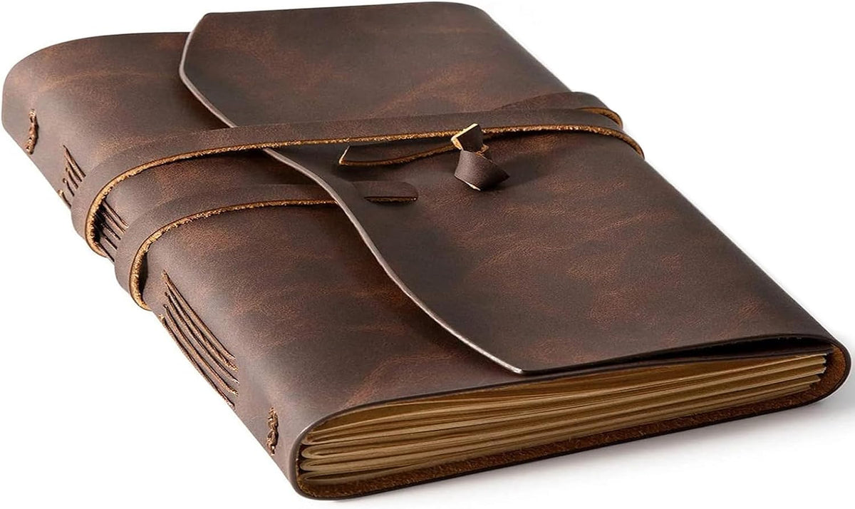 RILIHO Leather Journal Notebook - Genuine Leather Journals for Writing 8x10 I...