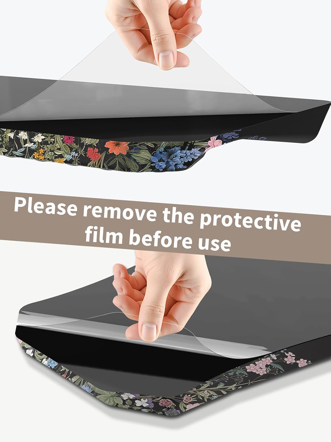 3-in-1 Ergonomic Keyboard Stand with Wrist Rest & Mouse Pad Set, Flower