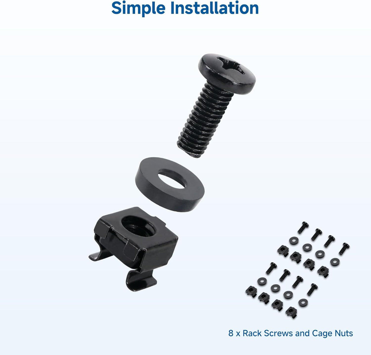 Cable Matters 2-Pack 1U 19-Inch Rack Mount Brush Panel, Black