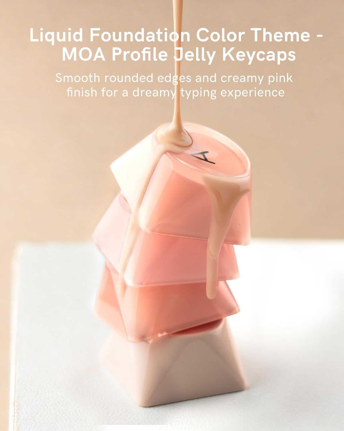 WK75 Wireless Mechanical Keyboard, Pink Creamy Keyboard with Knob