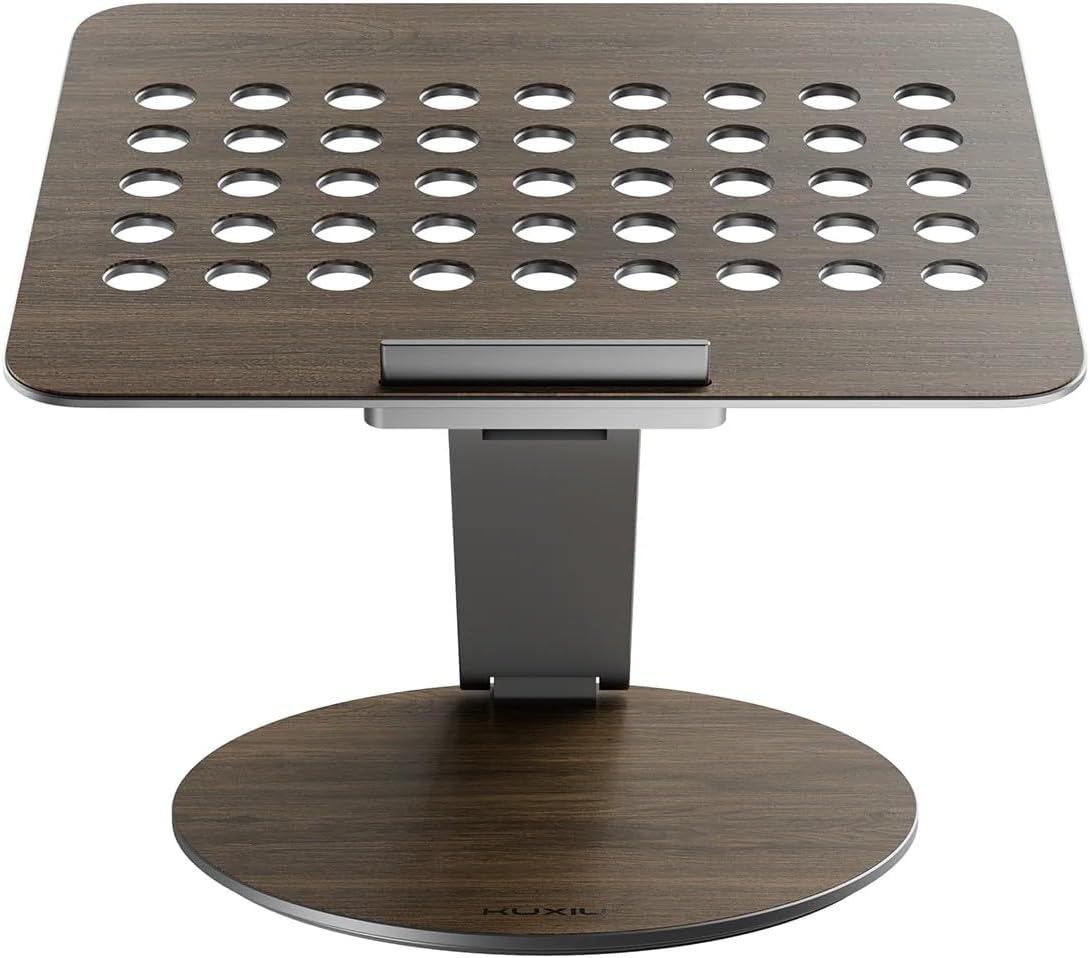 KU XIU Adjustable Laptop Stand with 7-in-1 Hub, Foldable Portable Aluminum La...