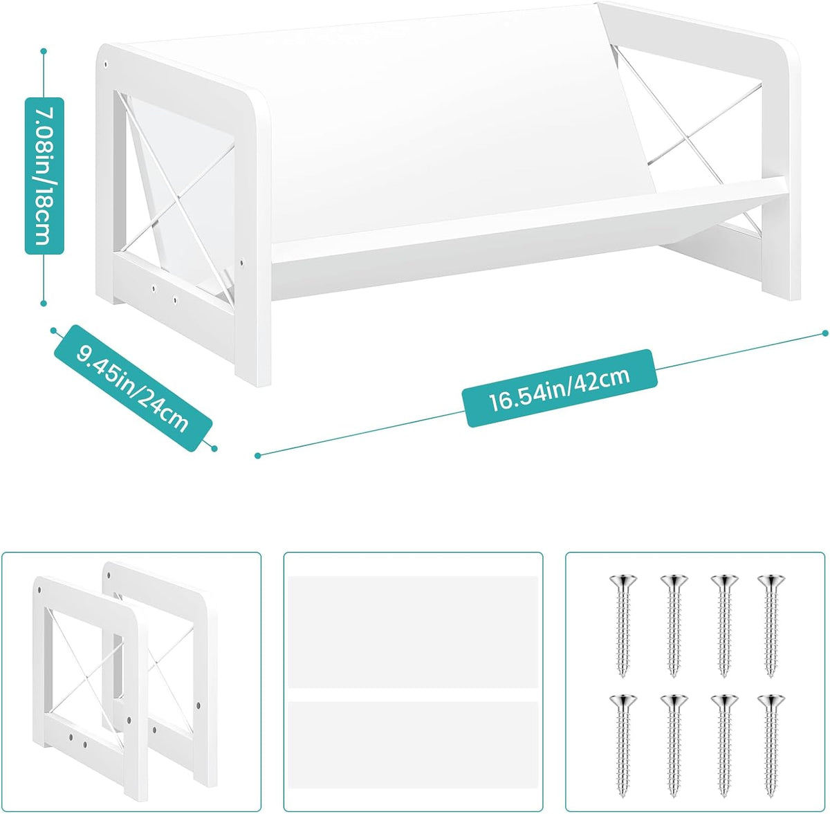 ELITEROO Mini Bookshelf for Desk, Desktop Bookcase, Single Cookbook Shelf, Ta...