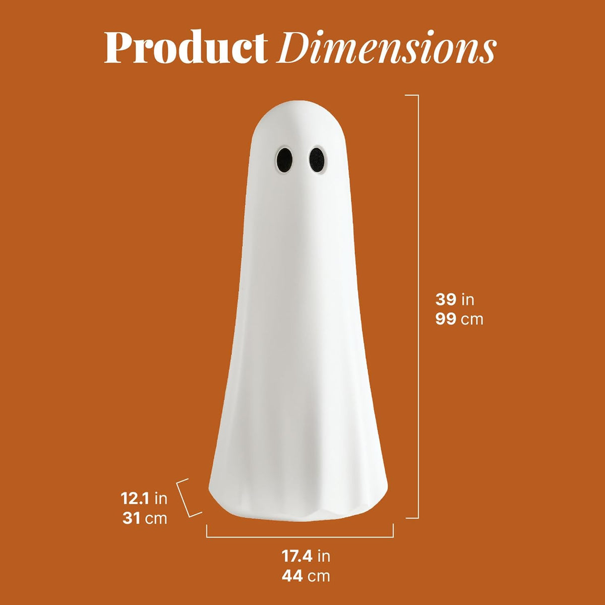 Step2 Boo Buddy Halloween Ghost Statue, White, 40 in, 1 Pack
