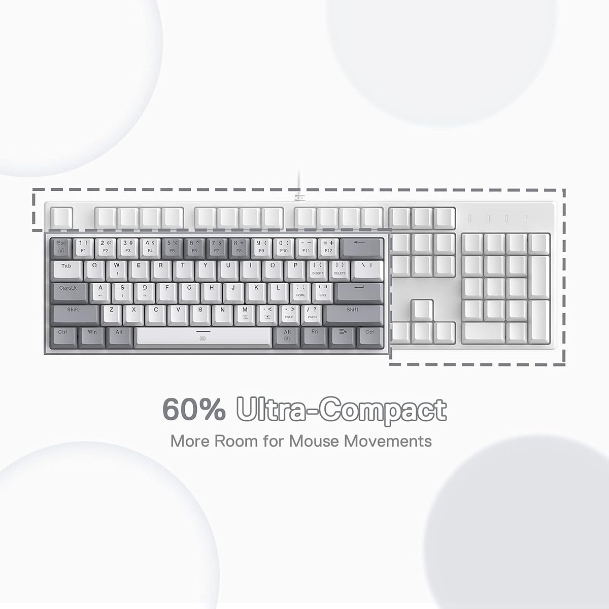 Redragon K617 Wired 60% Compact Hot-Swap RGB Gaming Mechanical Keyboard