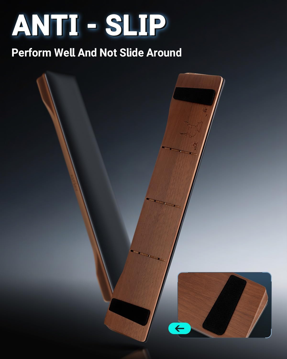 RGB Keyboard Wrist Rest, Wooden Wrist Rest for Computer Keyboards
