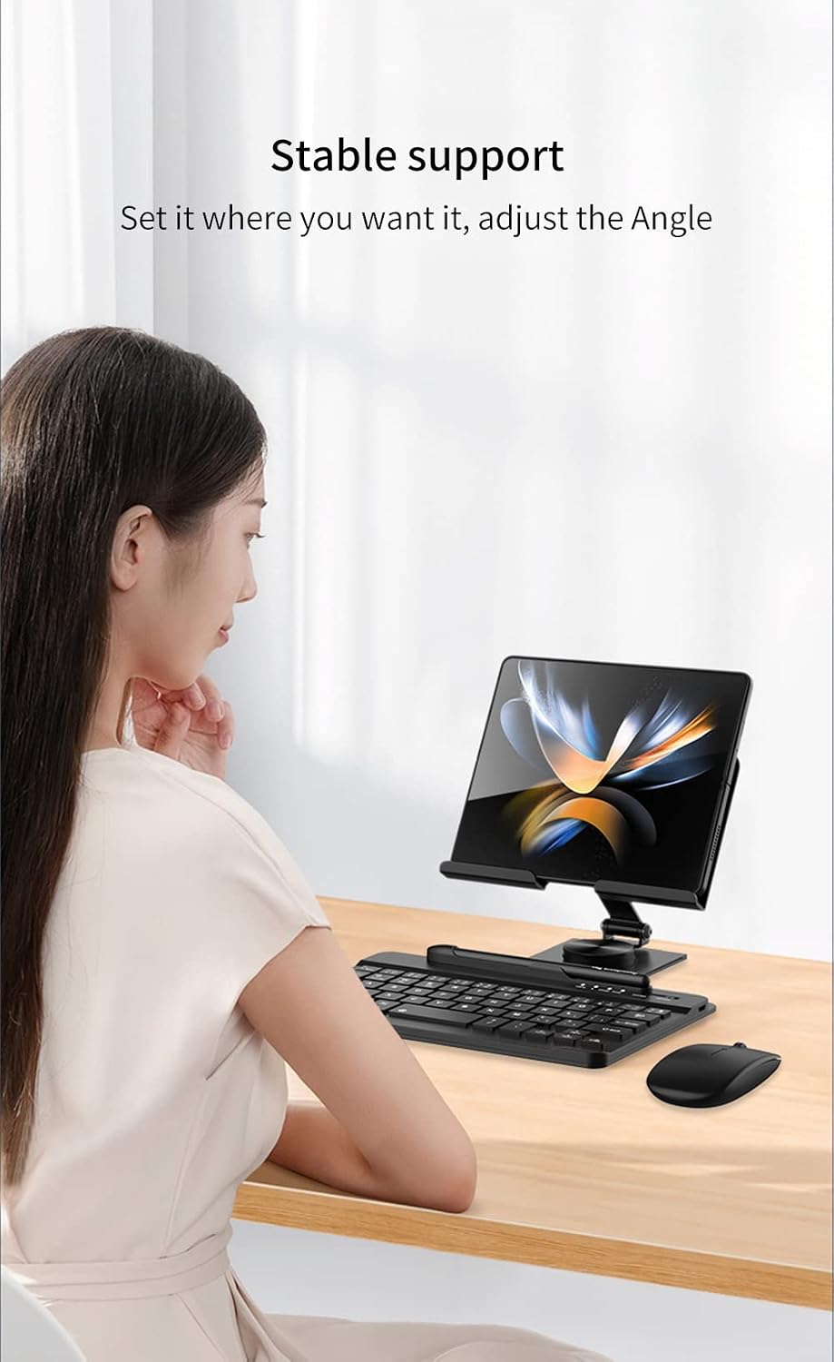 SHIEID Galaxy Z Fold8 Ultra/Fold8/Fold7 360° Rotating POS Tablet Stand, Zip P...