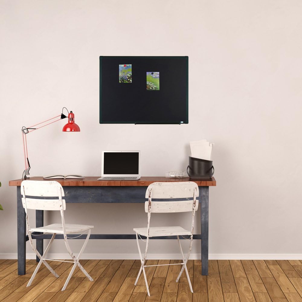 Lockways Magnetic 24 x 18 Inch Blackboard, Chalkboard Black Board